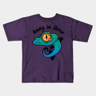 Hang In There Colorful Gecko Kids T-Shirt